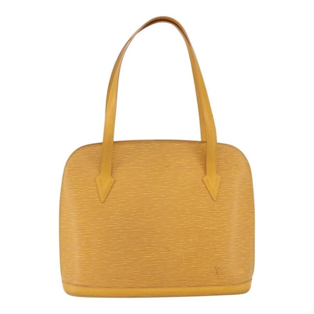 Louis Vuitton Lussac Epi Leather Yellow Leather Handbag